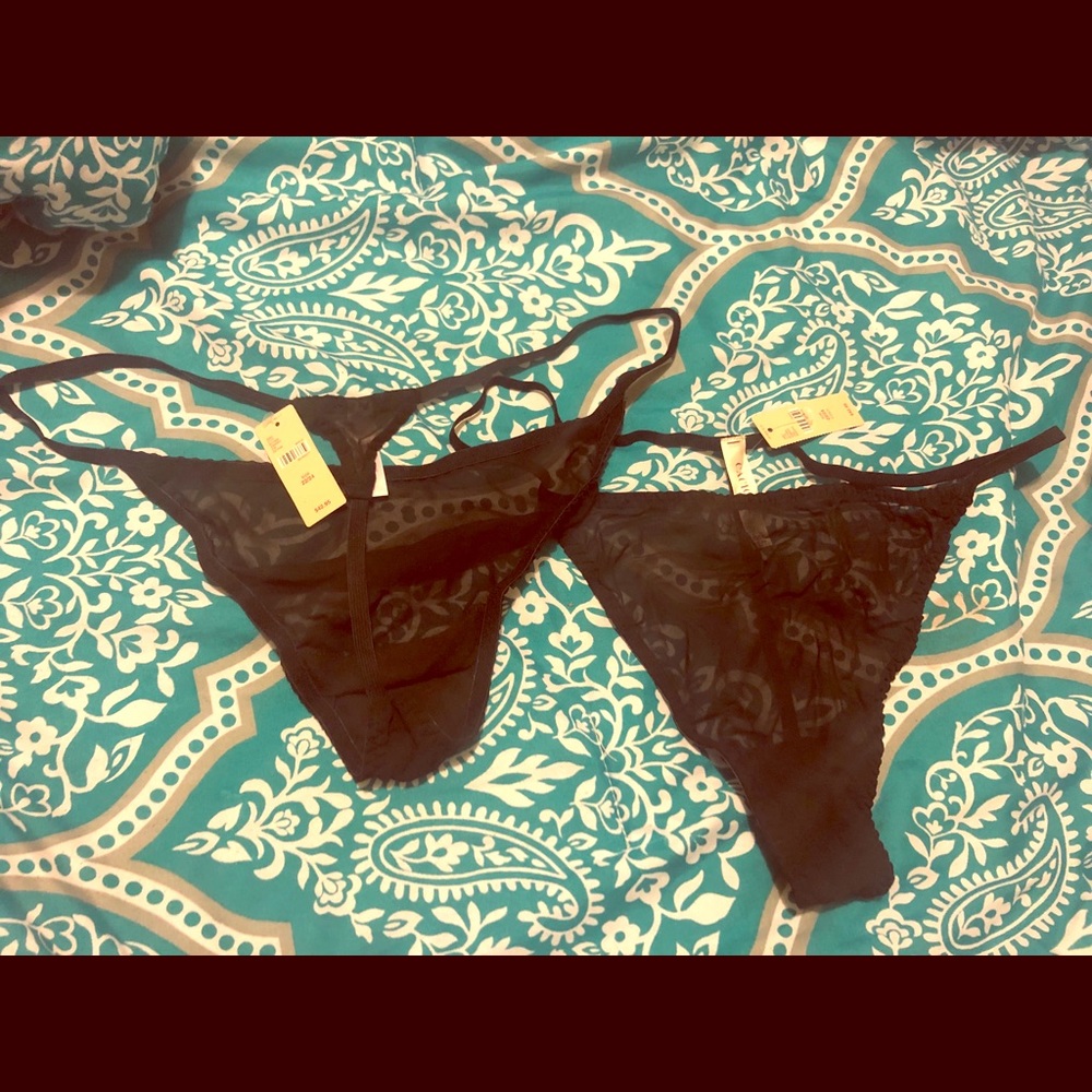 NWT (2) Black Cacique G-string and Thong 22/24